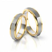 Obrączki ślubne złoto dwukolorowe 5mm próba 333 • XFS211