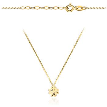 Naszyjnik złoty diamentowana koniczynka FUG3-N00695-375