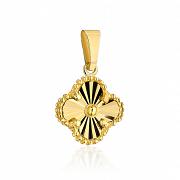 Zawieszka złota diamentowana koniczynka 10mm FUG6-21-Z00521-2