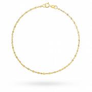 Bransoletka złota na nogę delikatne owale FUG2-28-B00945-2