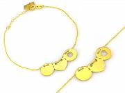 Bransoletka złota koło serce ring FUGBR2558A