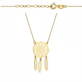 Naszyjnik złoty łapacz snów FUG3-4-CN00038-2