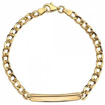 Bransoletka z żółtego złota z blaszką pod grawer FUG2-17-B00623-2