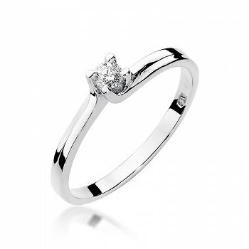Pierścionek zaręczynowy z brylantem 0.08