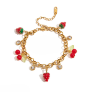 Bransoletka damska summer mood z poziomkami FUGDB0304019