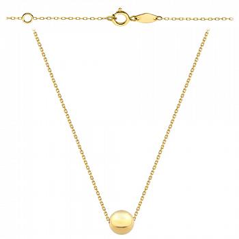 Naszyjnik złoty celebrytka z jedną kulką FUG3-17-N00328-2