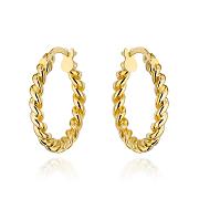 Kolczyki złote skręcone kółka FUG7-17-K01599-2