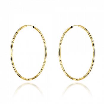 Kolczyki złote kółka diamentowane 4cm FUG7-33-K01499-2