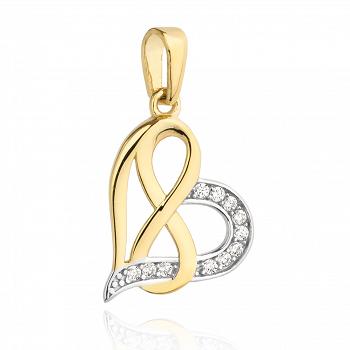 Zawieszka złota serce i nieskończoność FUG6-21-Z00225-2