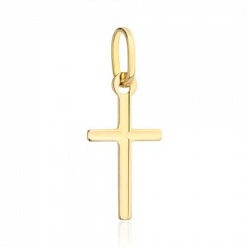 Złoty krzyżyk żłobiony średni FUG4-9-C00102-2