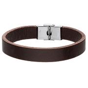 Bransoletka męska skórzana stal szlachetna BA801A