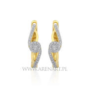 Kolczyki z dwukolorowego złota z brylantami 