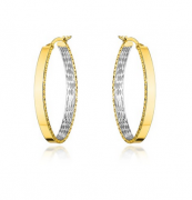 Kolczyki złote owalne dwukolorowe mniejsze FUG7-17-K01268-2