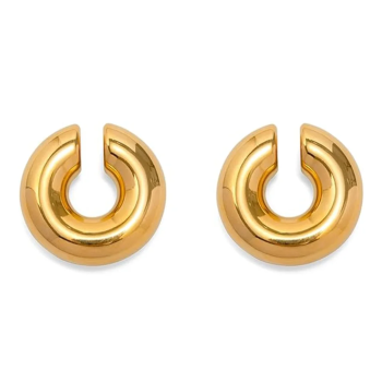 Kolczyki nausznica duże koła pozłacane FUGJDE2023685