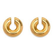 Kolczyki nausznica duże koła pozłacane FUGJDE2023685
