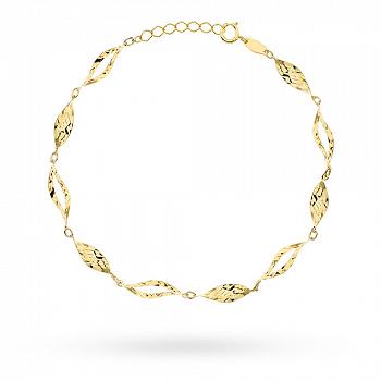 Bransoletka złota zakręcane diamentowe listki FUG2-17-B00791-2