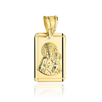Medalik z żółtego złota Matka Boska Częstochowska FUG5-9-M00188-2