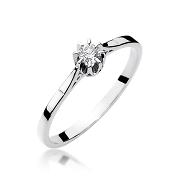 Pierścionek zaręczynowy  z brylantem 0.10ct