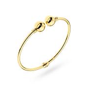 Bransoletka złota sztywna z gładkimi kulkami FUG2-34-B00967-2