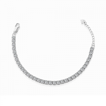 Bransoletka srebrna z cyrkoniami tenis BFUG011