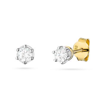 Kolczyki z żółtego złota z diamentami laboratoryjnymi FKO068-585-LD0.30