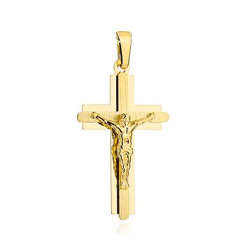 Złoty krzyżyk wizerunek Pana Jezusa FUG4-C00146-585