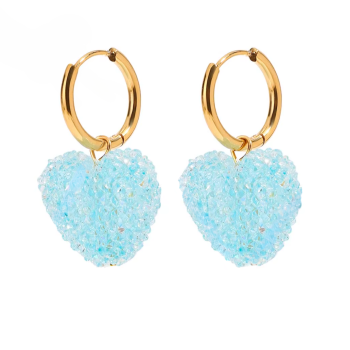 Kolczyki blue candy heart FUGJDE0202029-BL