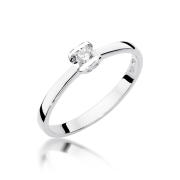 Pierścionek zaręczynowy z brylantem 0.09
