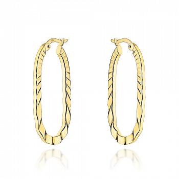 Kolczyki złote zdobione owale FUG7-17-K01516-2