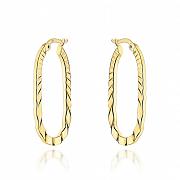 Kolczyki złote zdobione owale FUG7-17-K01516-2