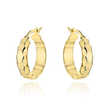 Kolczyki złote diamentowane kółka FUG7-K01739-585