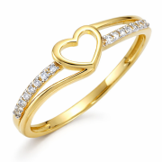 Pierścionek zaręczynowy z cyrkoniami 1841 serce