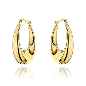 Kolczyki złote gładkie owale FUG7-17-K01610-2