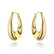 Kolczyki złote gładkie owale FUG7-17-K01610-2