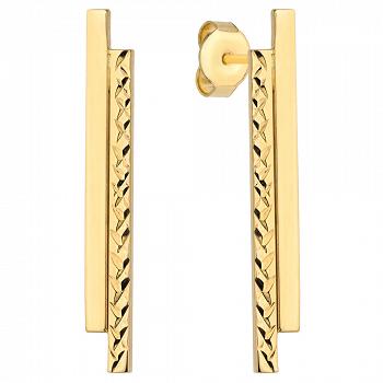 Kolczyki złote prostokąty duże FUG7-17-K00740-2