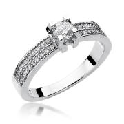 Pierścionek zaręczynowy z brylantami 0.48