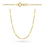 Złoty łańcuszek Singapur z blaszką 38cm FUG1-26-L00138-2