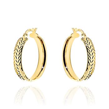 Kolczyki złote diamentowane kółka FUG7-17-K01652-2