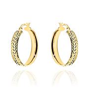 Kolczyki złote diamentowane kółka FUG7-17-K01652-2