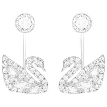 Kolczyki SWAROVSKI • Swan Lake Pierced Earring Jackets, White, Rhodium plating 5379944
