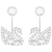 Kolczyki SWAROVSKI • Swan Lake Pierced Earring Jackets, White, Rhodium plating 5379944