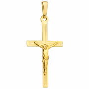 Złoty krzyżyk wizerunek Pana Jezusa FUG4-C00014-375