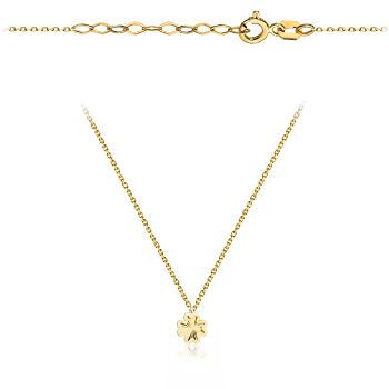 Naszyjnik złoty diamentowana koniczynka FUG3-N00717-585