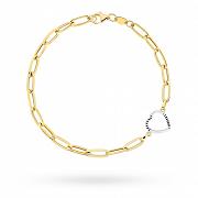 Bransoletka złota długie ogniwa i serce FUG2-31-B00941-2