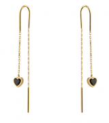 Kolczyki złote przewlekane serca FUG7-4-K00435-2