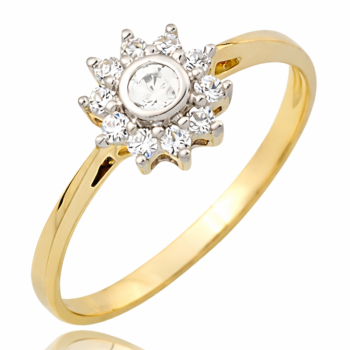 Pierścionek zaręczynowy z cyrkoniami 