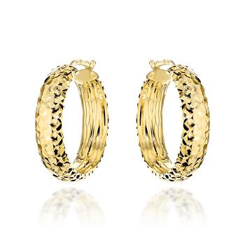 Kolczyki złote diamentowane kółka FUG7-17-K01632-2