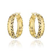 Kolczyki złote diamentowane kółka FUG7-17-K01632-2