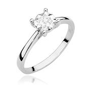 Pierścionek zaręczynowy z białego złota z diamentem laboratoryjnym 0.20ct