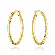 Kolczyki złote owale żłobione po bokach FUG7-17-K01259-2